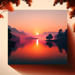 Serene Sunset Over the Lake