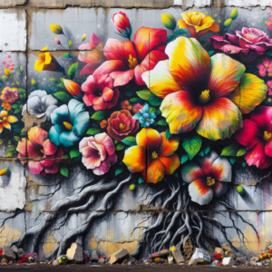 Graffiti Garden: A Floral Explosion